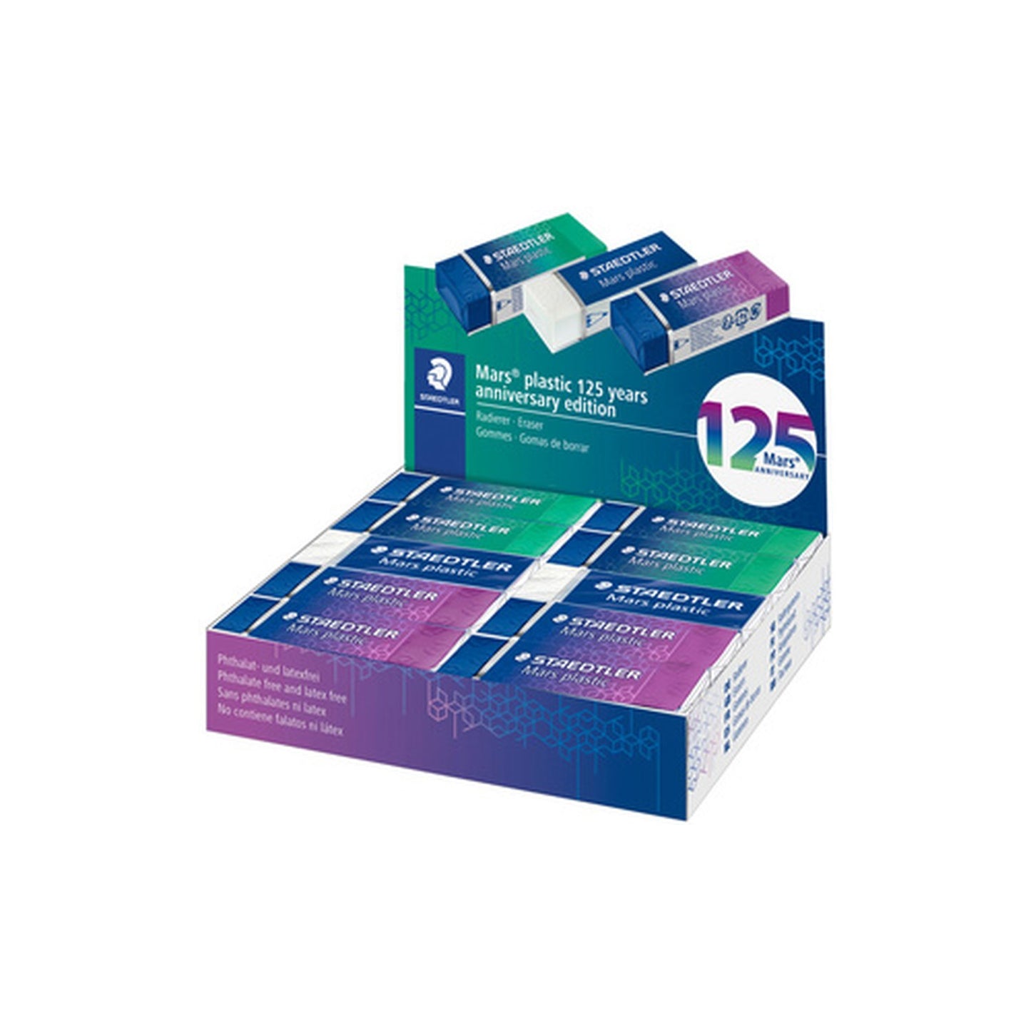 STAEDTLER Gomme en plastique Mars plastic, présentoir de 20