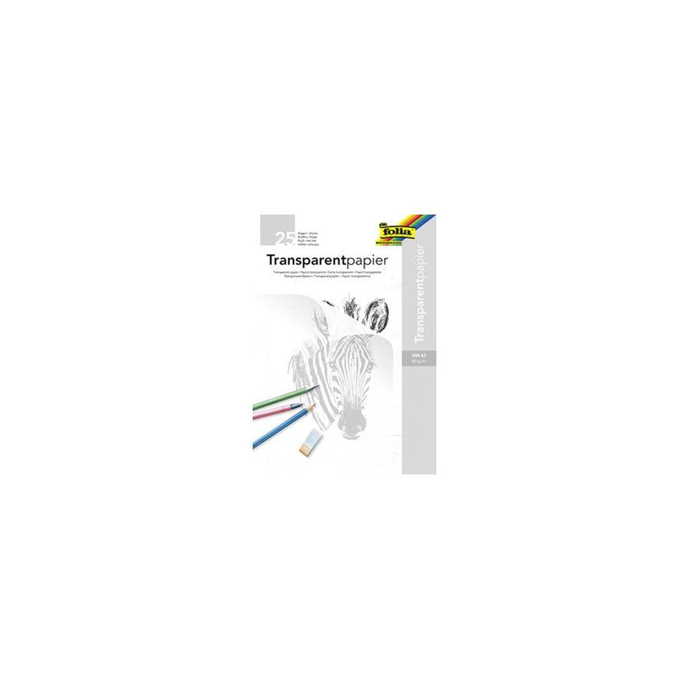 folia Bloc de papier transparent, A3, 80 g/m2, 25 feuilles