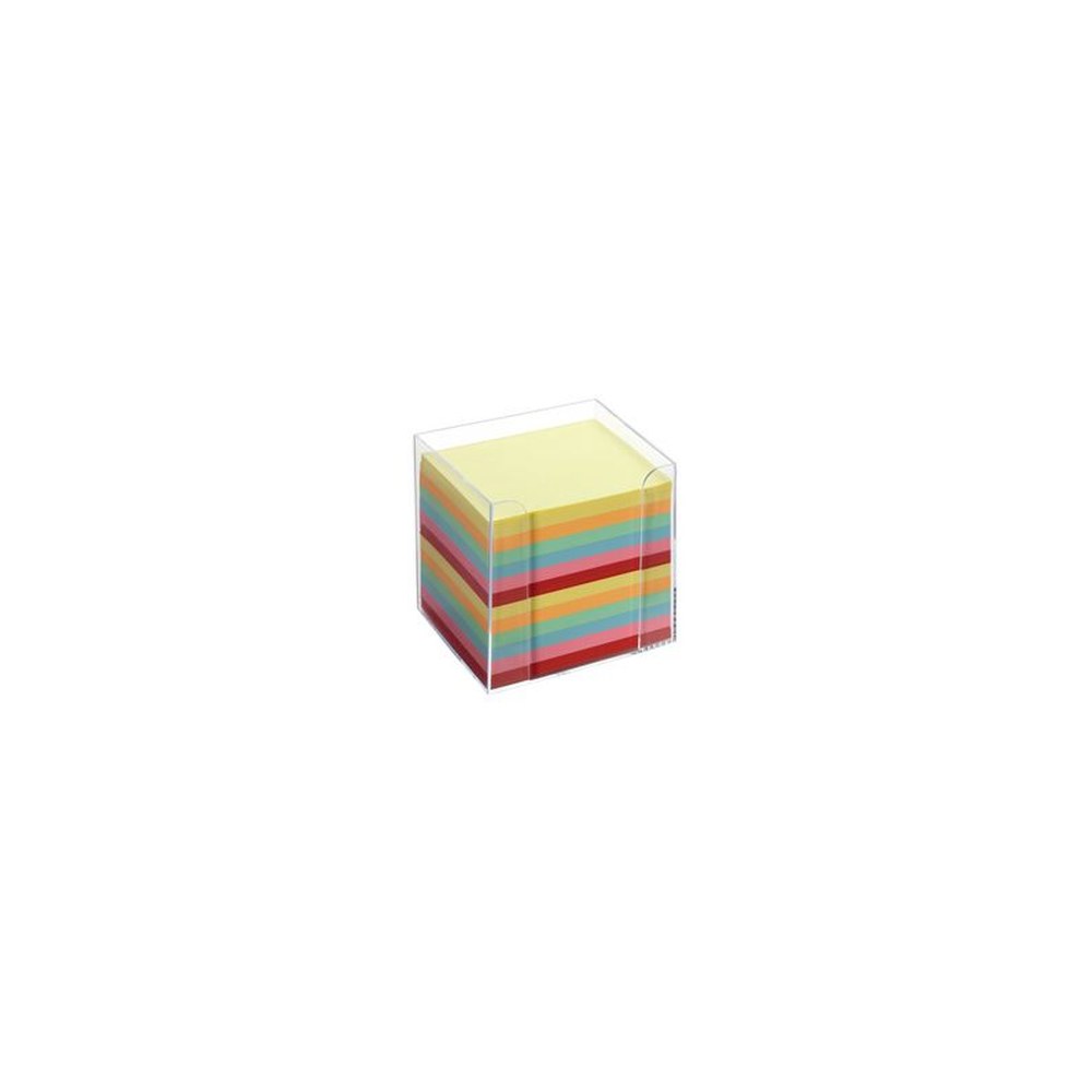 folia Bloc cube avec boîtier, plastique, transparent
