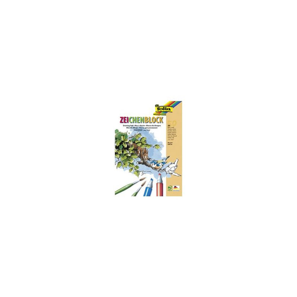 folia Bloc à dessin, 80 g/m2, A4, 50 feuilles