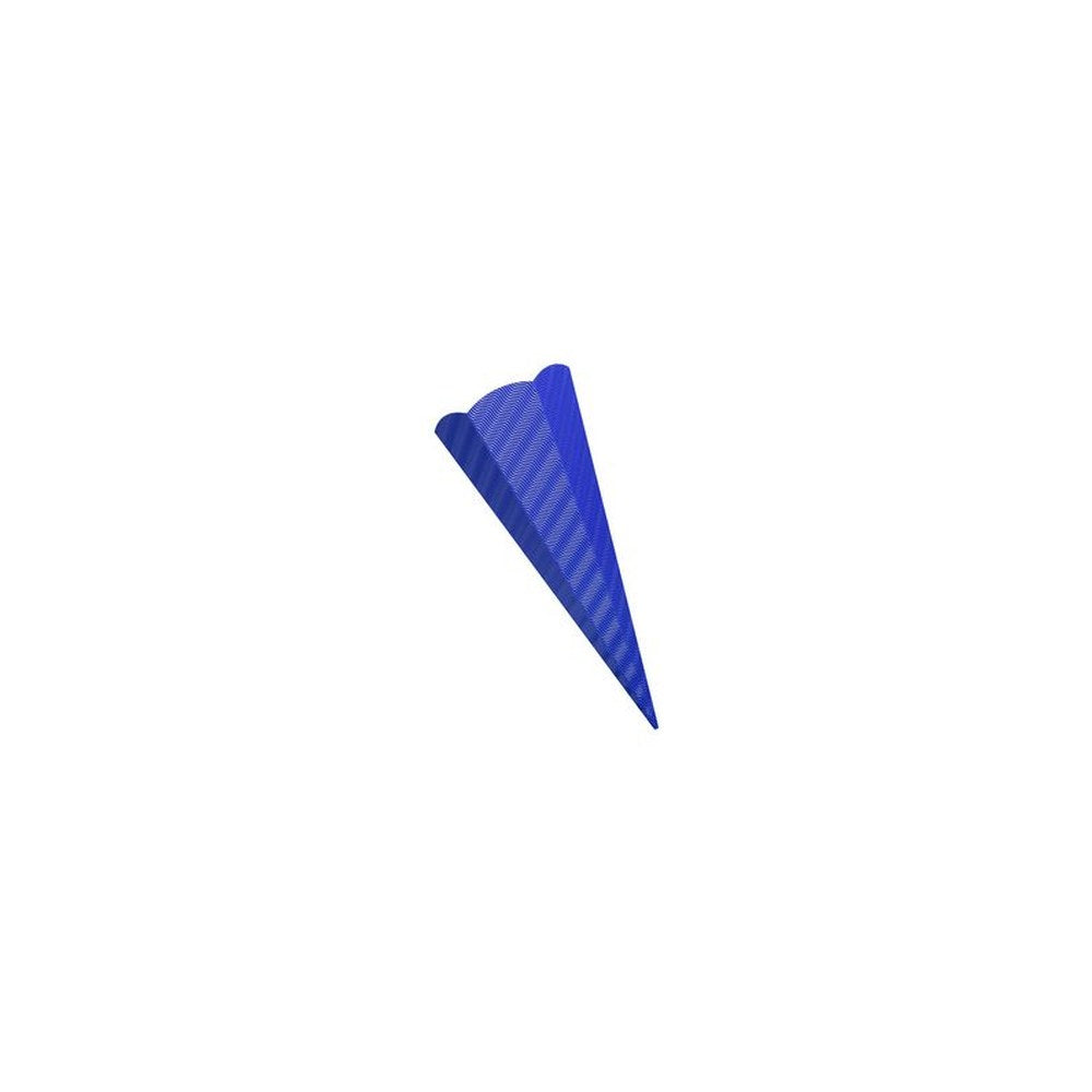 folia Schultüten-Zuschnitt, 3D-Wellpappe, 6-eckig, blau