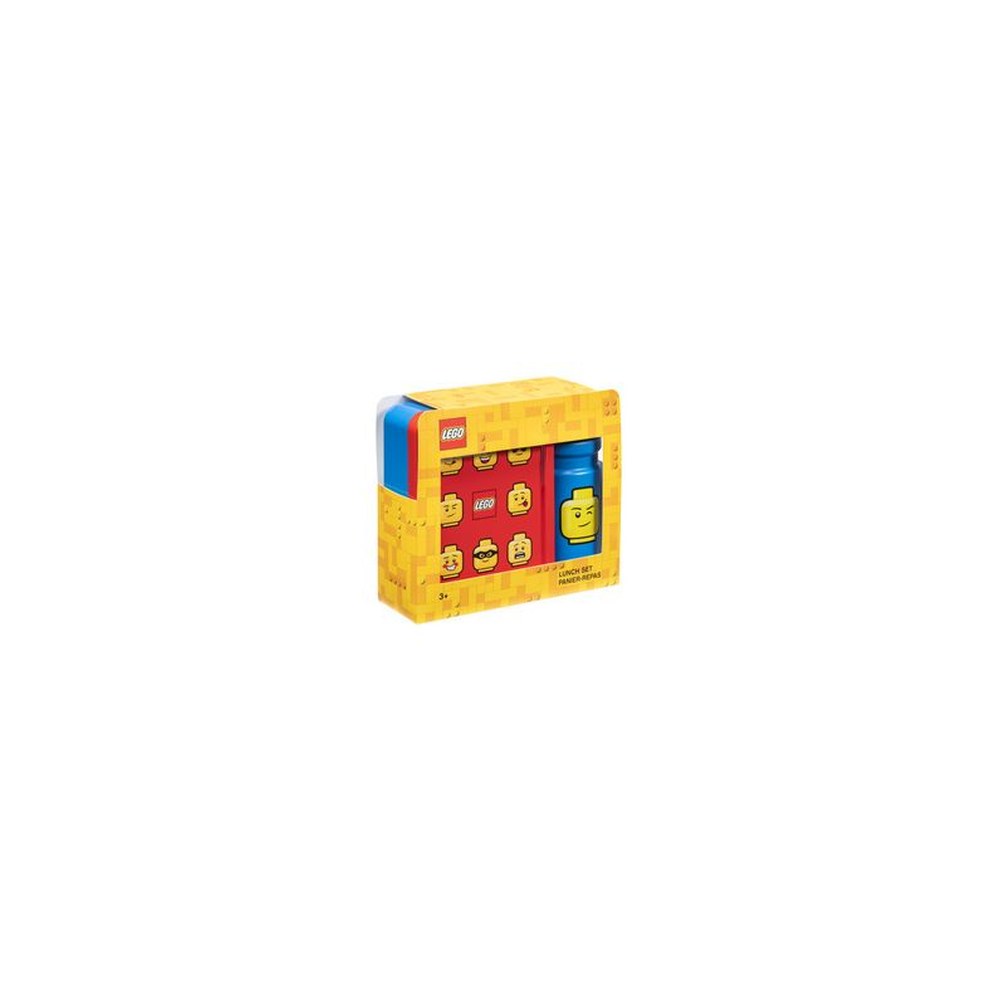LEGO Gourde + Boîte à goûter LUNCH SET ICONIC, rouge/bleu
