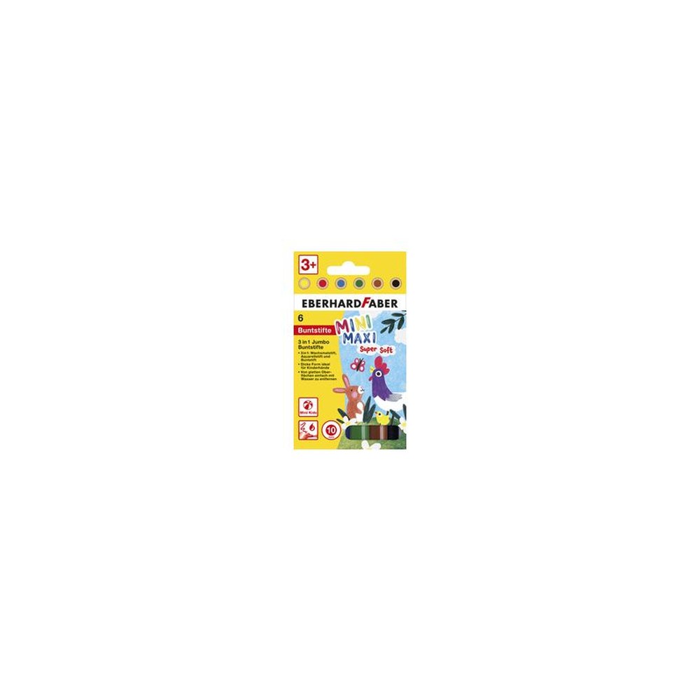 EBERHARD FABER Crayon de couleur 3 en 1 Jumbo MINI MAXI