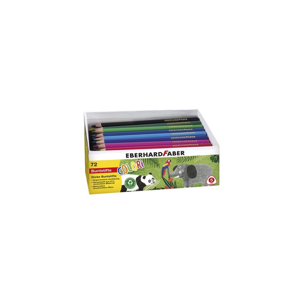 EBERHARD FABER Crayon de couleur COLORI Jumbo, boîte de 72