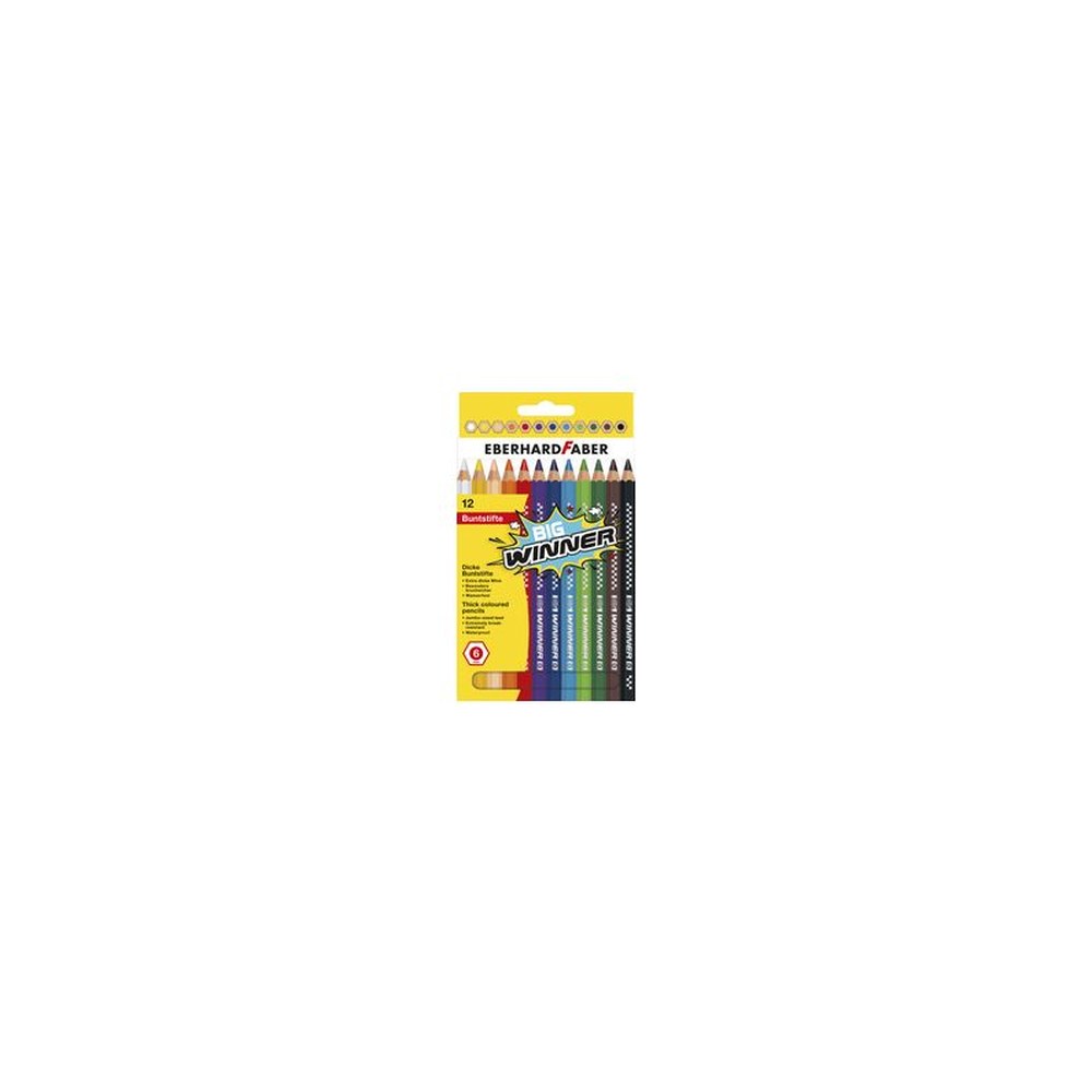 EBERHARD FABER Crayon de couleur BIG WINNER, étui de 12