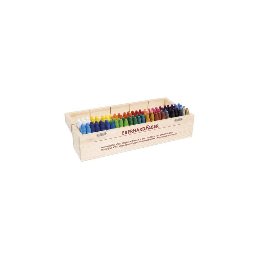 EBERHARD FABER Craie de cire COLORI, boîte en bois de 100