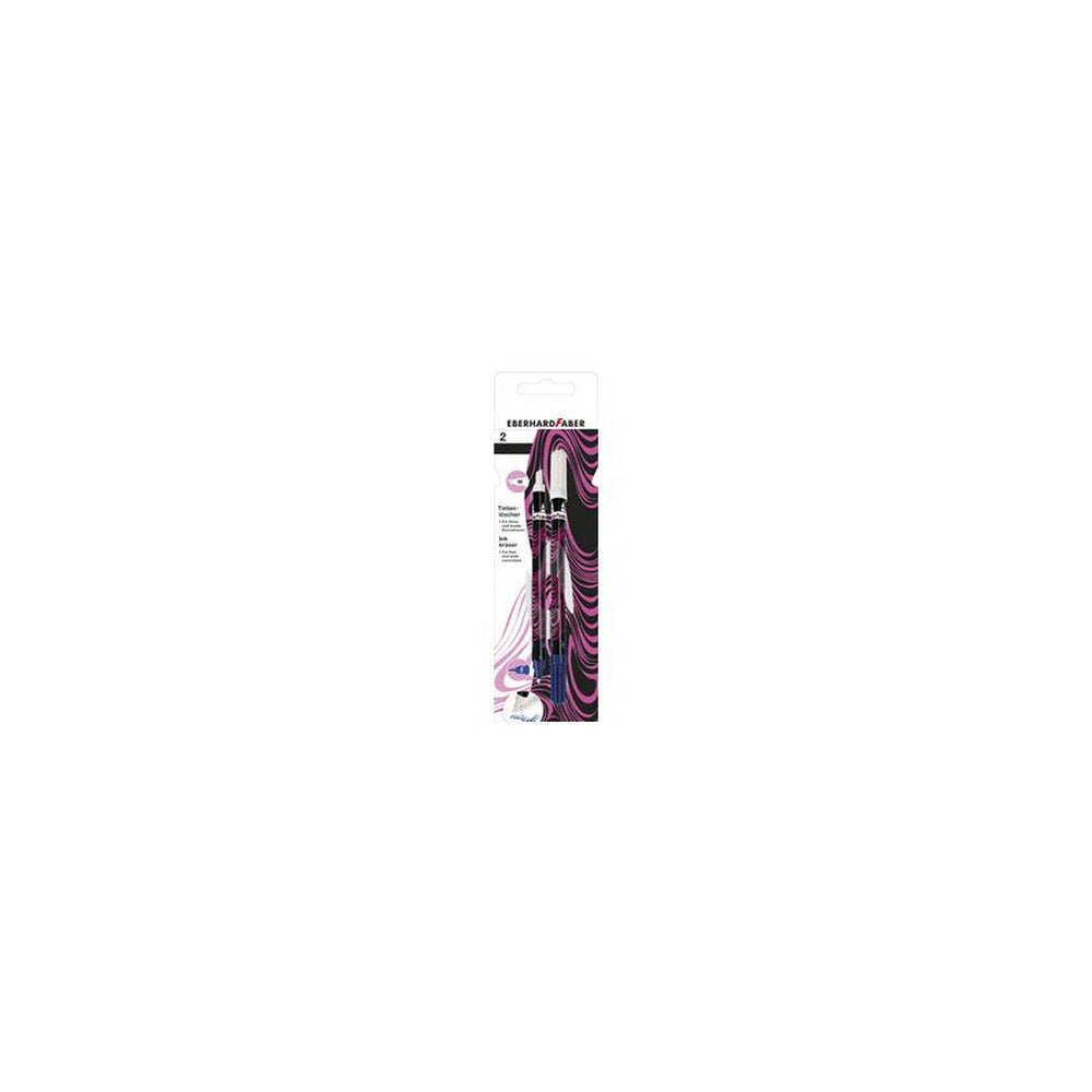 EBERHARD FABER Effaceur, blister de 2, rose fluo / noir
