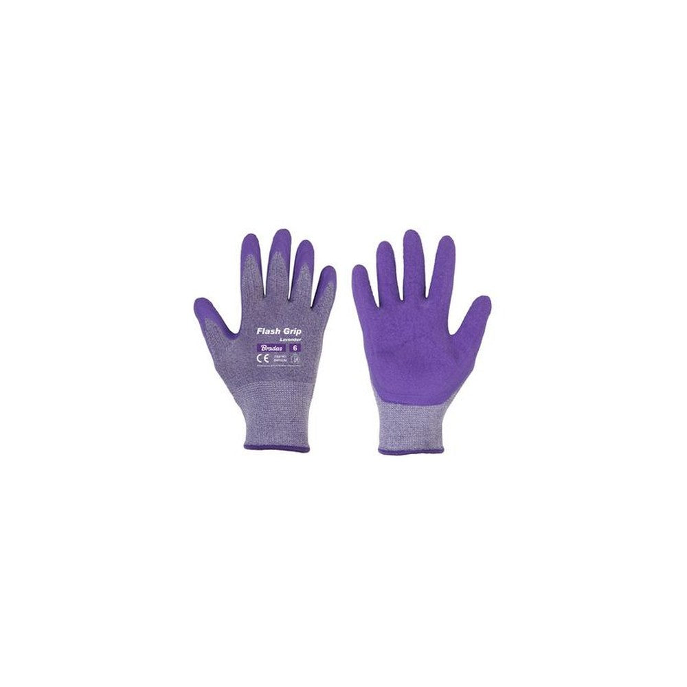 Bradas Gants de jardinage femme Flash Grip Lavender, M