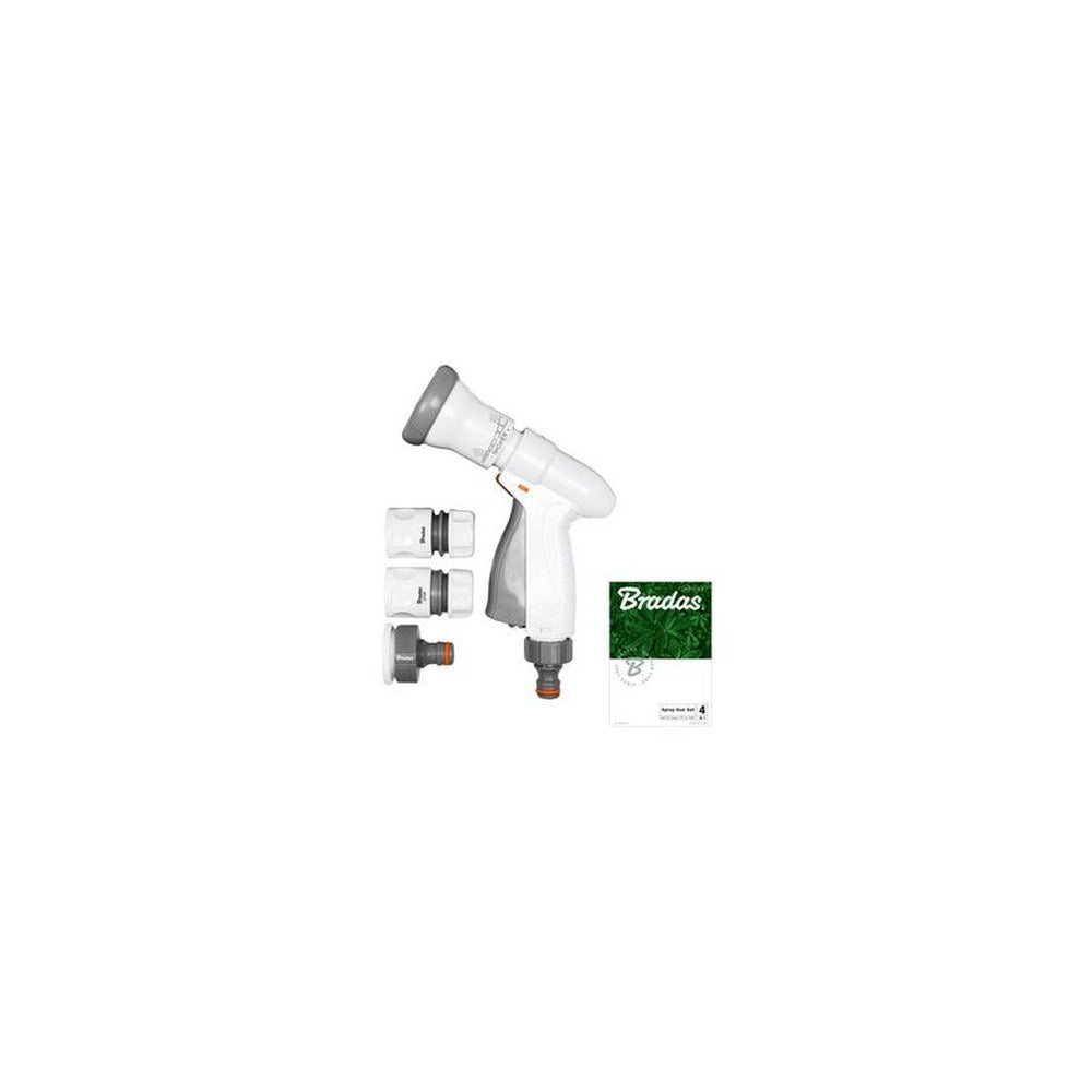 Bradas Kit de douchette de jardin SUPER SPRAY, gris/blanc