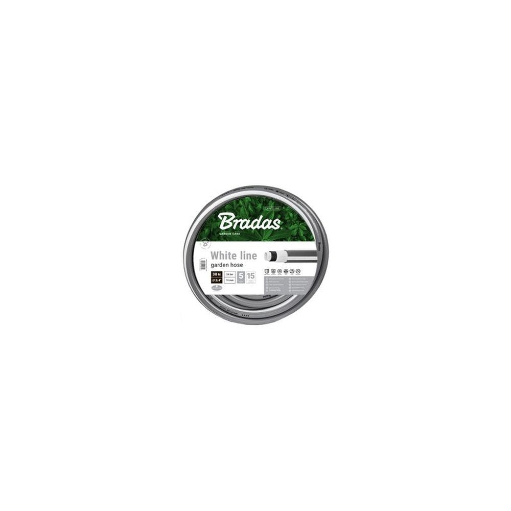 Bradas Tuyau d'arrosage WHITE LINE, 3/4", argent/blanc, 20 m