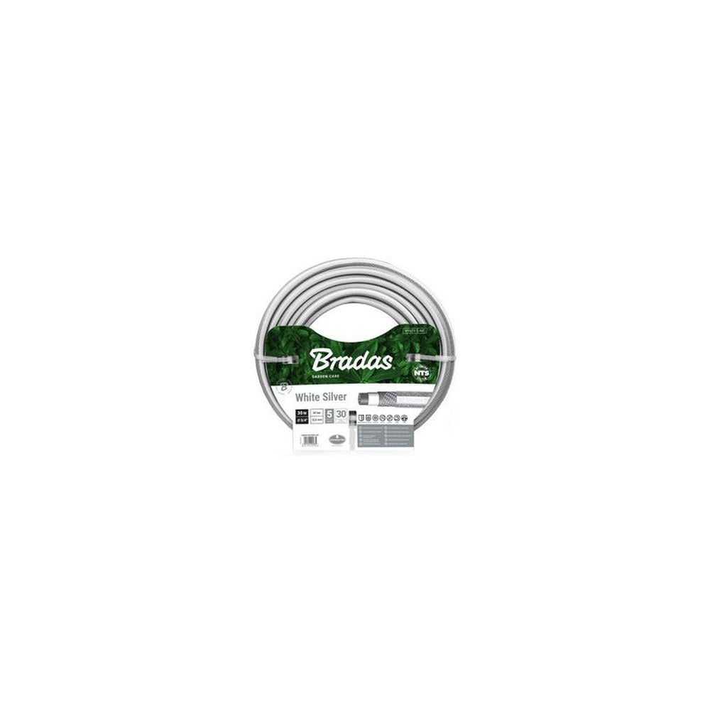 Bradas Tuyau d'arrosage NTS WHITE SILVER, 1/2", 50 m