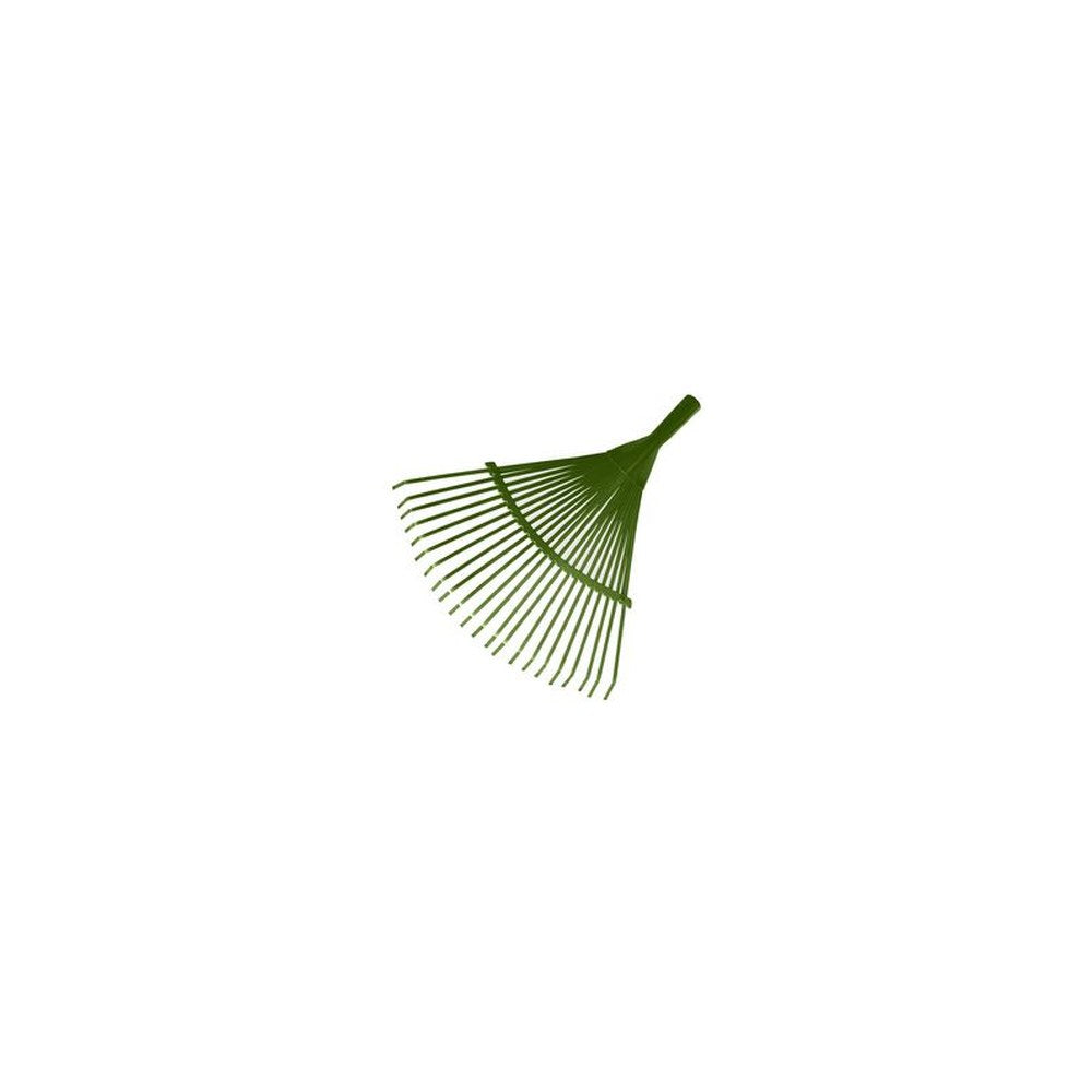 Bradas Balai à feuilles sans manche, métal, 22 dents, vert