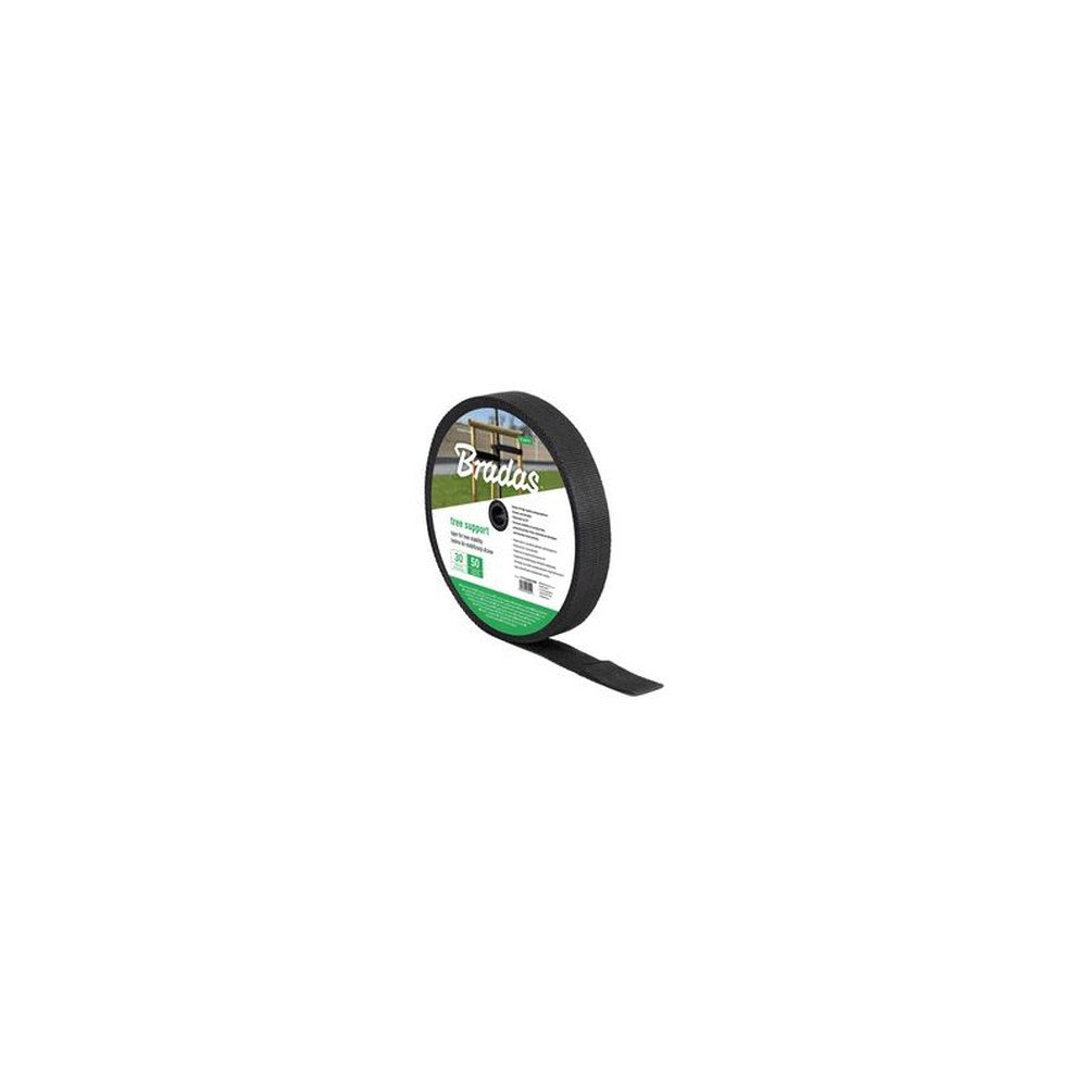 Bradas Bande de ligature pour arbres, PP, 30 mm x 50 m, noir