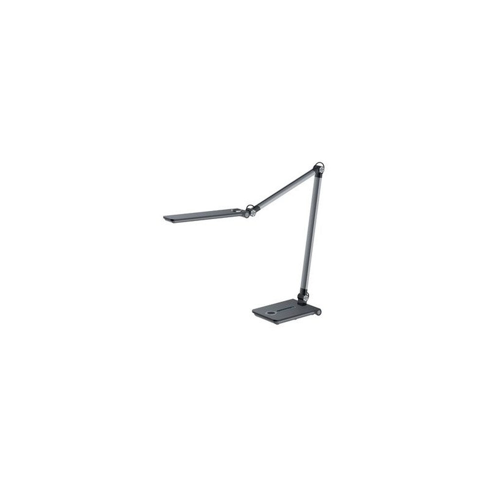 Hansa Lampe de bureau à LED "Wave", socle, gris métallique