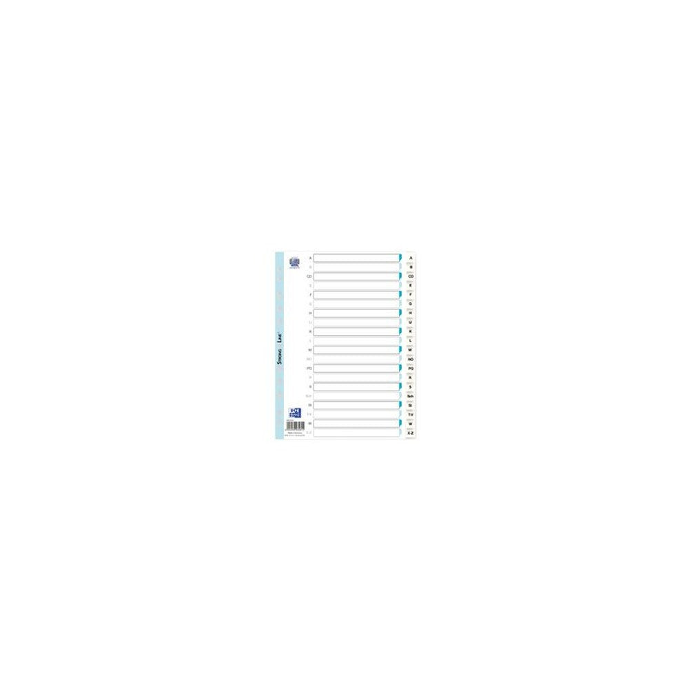 ELBA Intercalaires en plastique, A-Z, A4, 20 touches, blanc