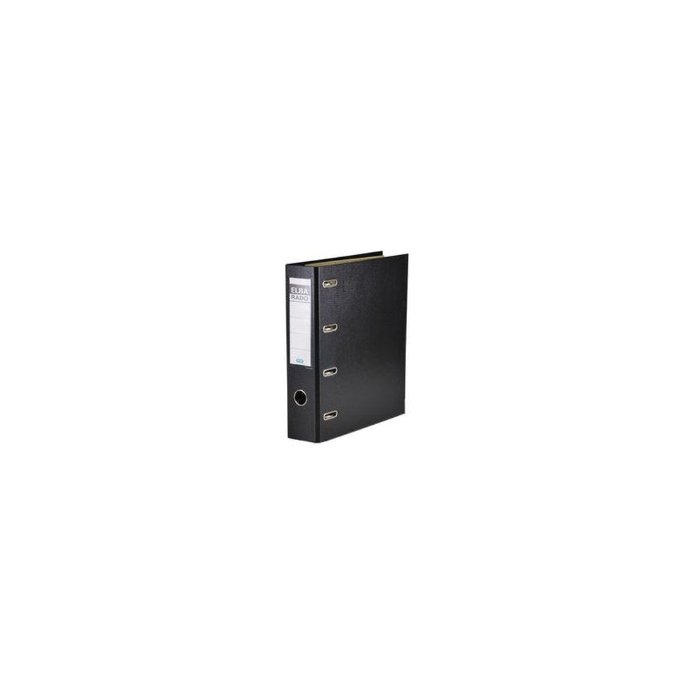 ELBA classeur double rado plast, largeur de dos 75 mm, noir