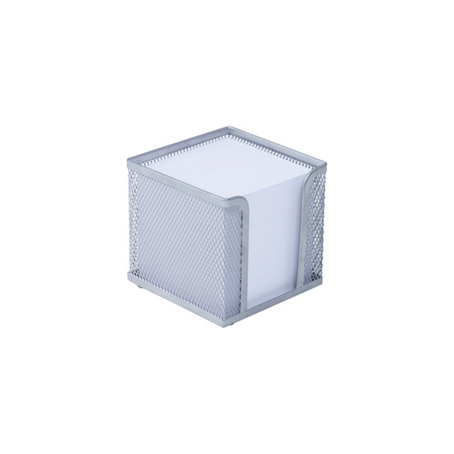 WEDO Bloc cube avec boîtier "Office", fil métallique, argent