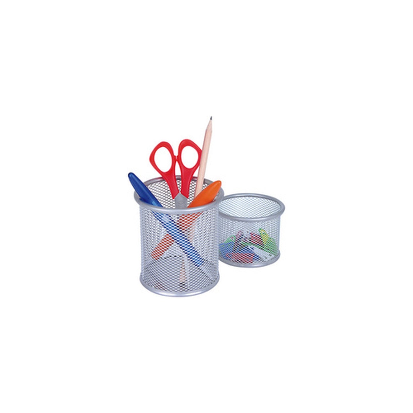 WEDO Set de pots à crayons Office, argent, en fil de fer