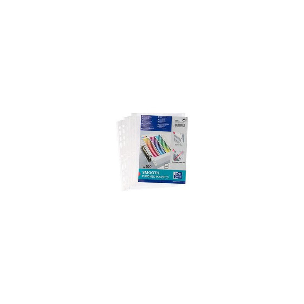 Oxford Pochettes perforées, A5, PP, 0,06 mm, transparent