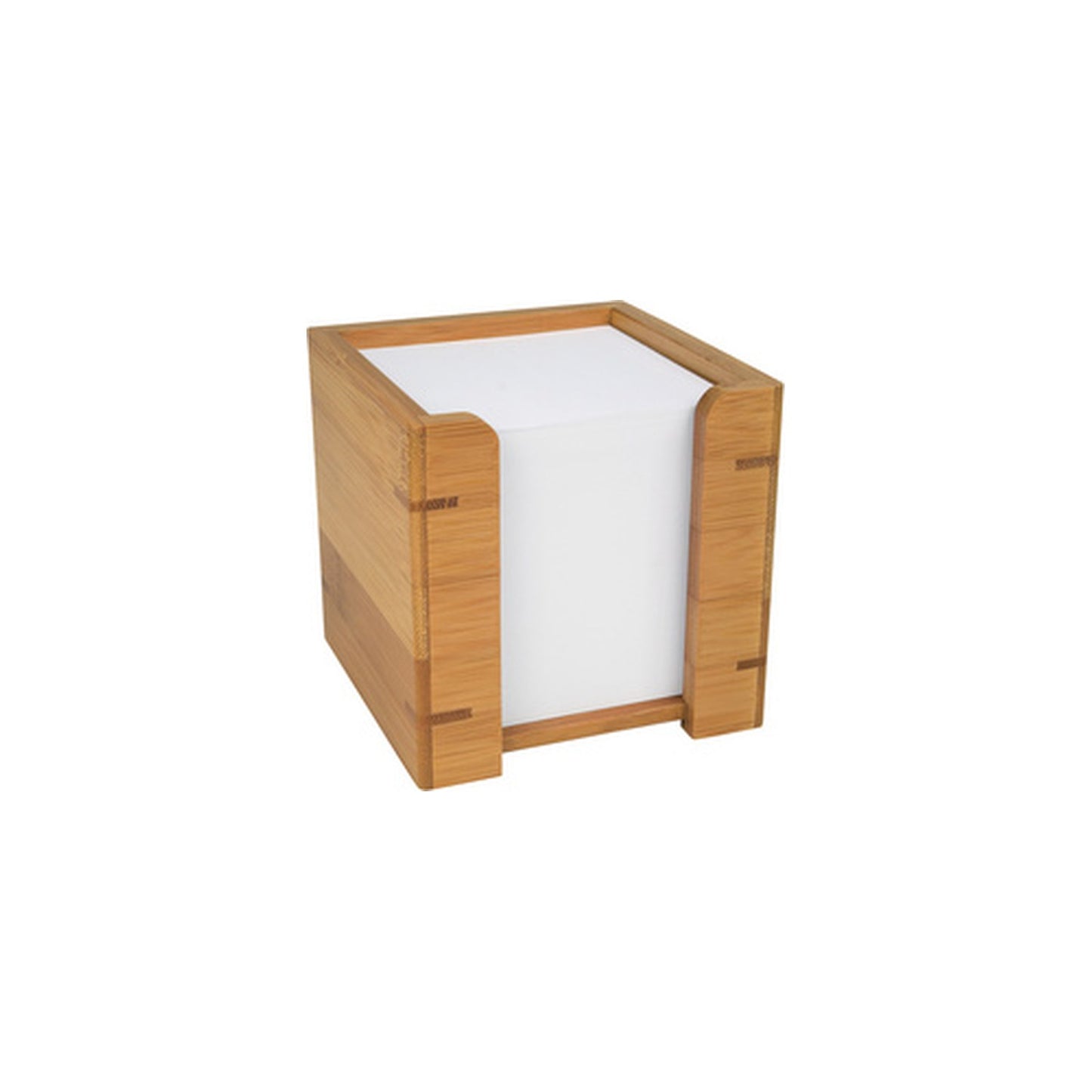 WEDO Bloc cube avec boîtier, en bambou, avec papier