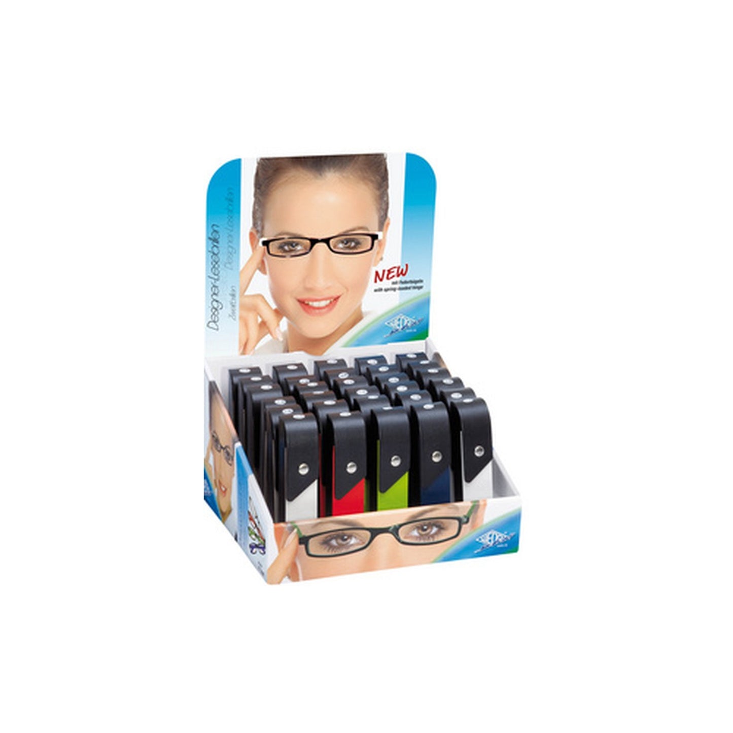 WEDO Lunettes de lecture avec branches à ressort, présentoir