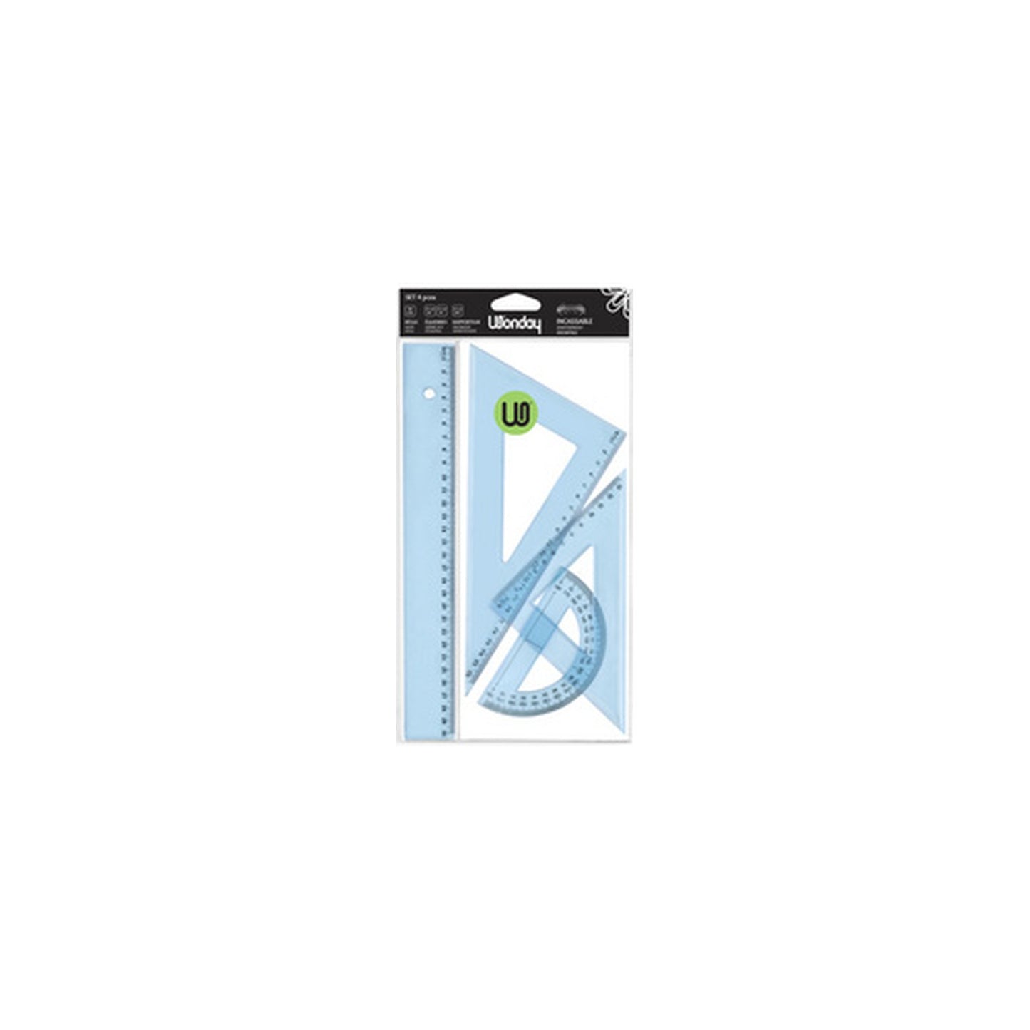 Wonday Set de traçage incassable, bleu, set de 4 pièces
