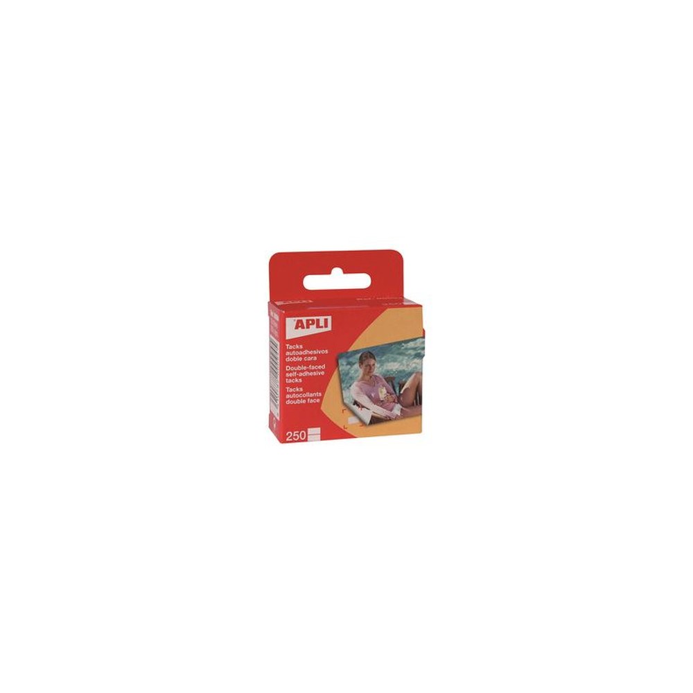 APLI Pastilles photo adhésives double face, 10 x 16 mm