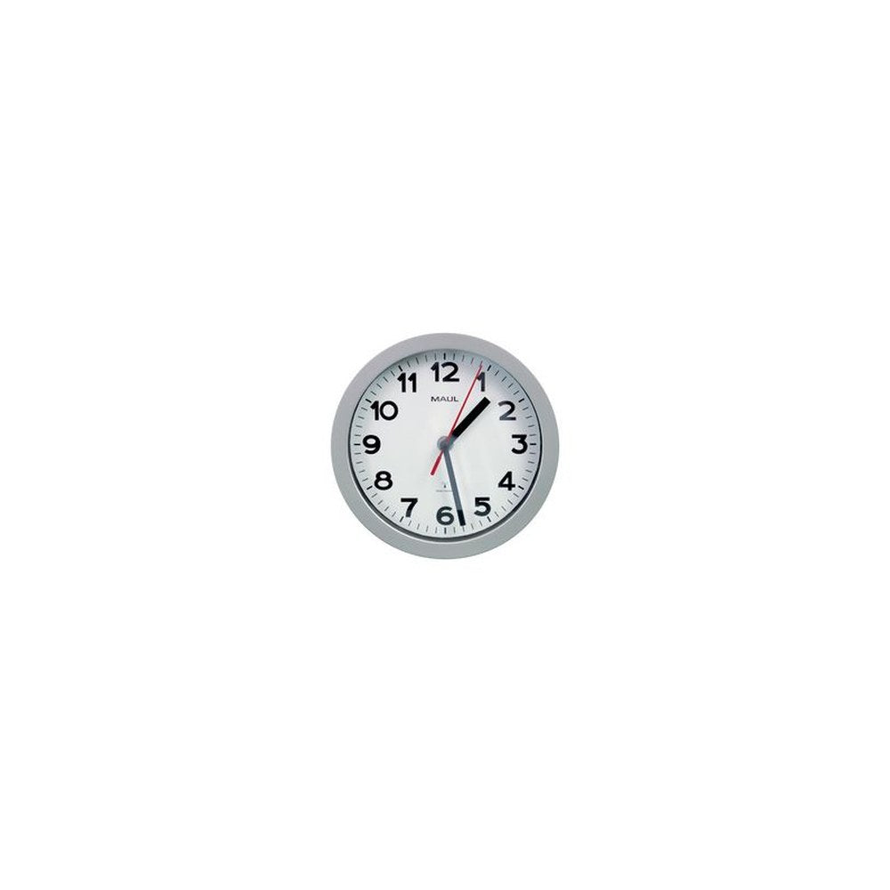 MAUL Horloge murale/radio MAULstep, diamètre: 200 mm, argent