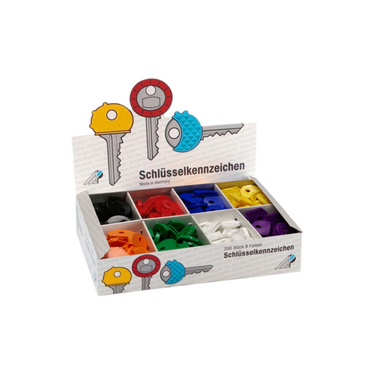 WEDO Protections rondes pour clés, présentoir de 200