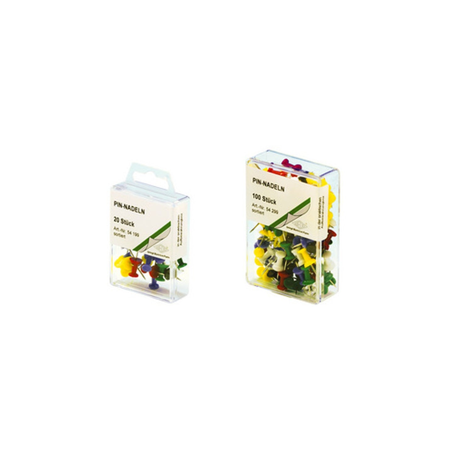 WEDO Punaises, transparent, grand paquet