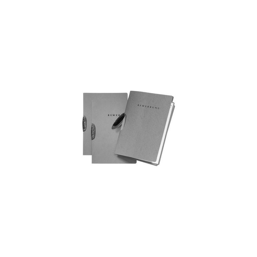 PAGNA Bewerbungsmappe "Swing", DIN A4, aus Karton, grau