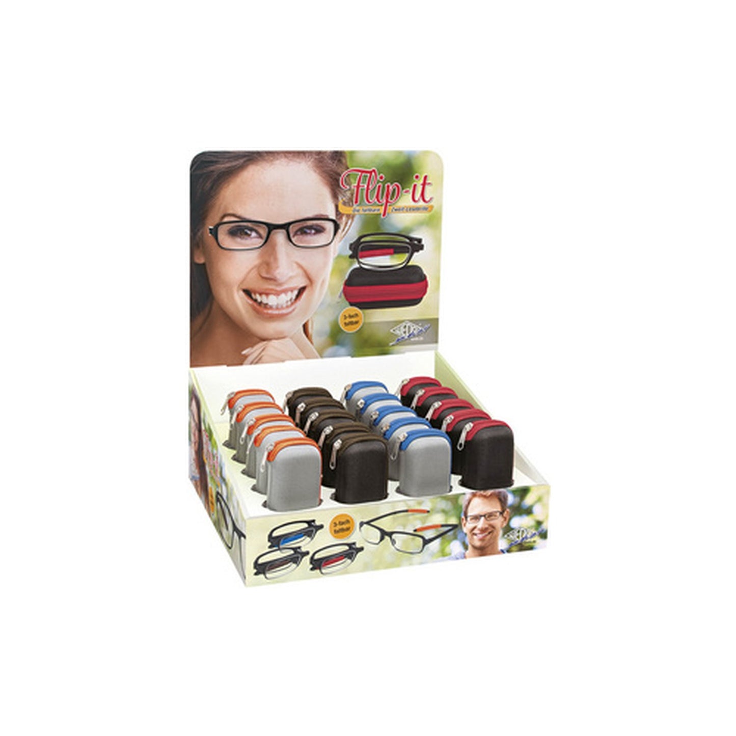 WEDO Lunettes de lecture pliables Flip-it, présentoir de 20