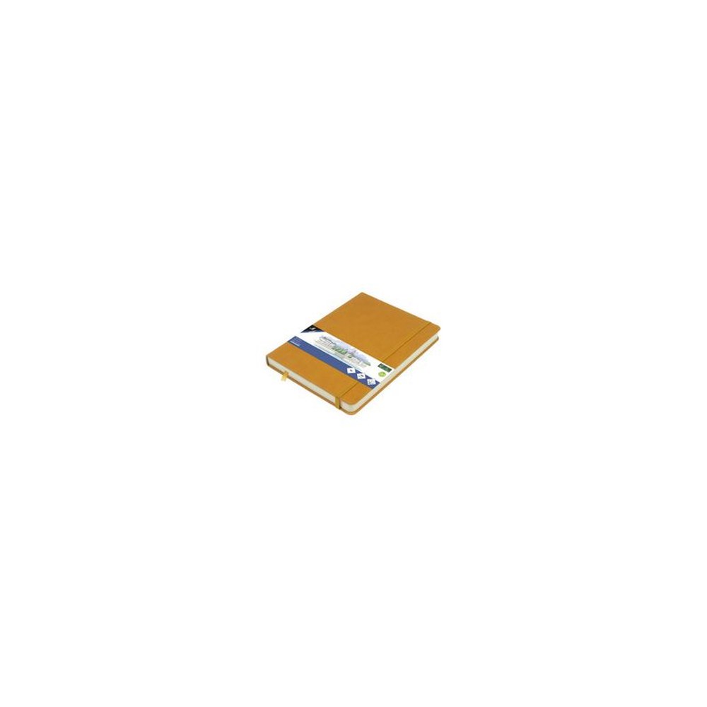 kangaro Cahier de croquis, couverture PU rigide, A5, ocre