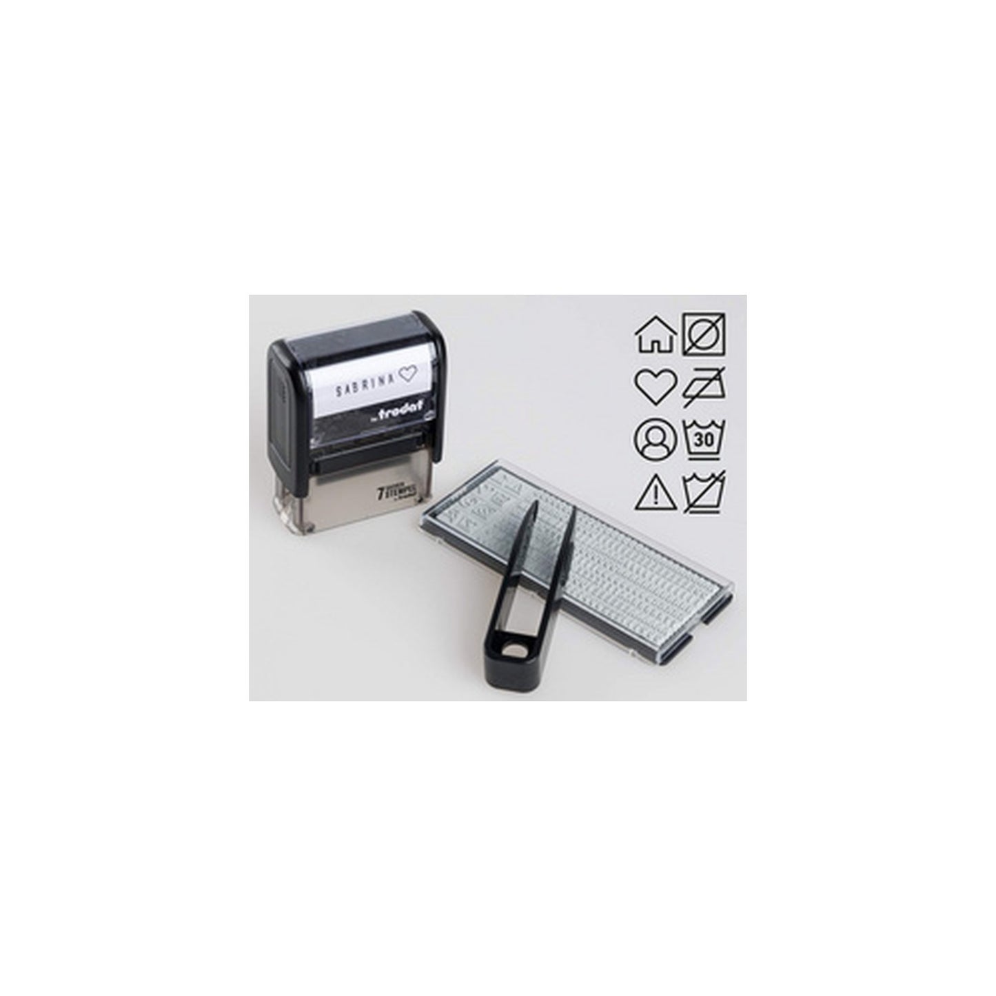 trodat Textilstempel-Set "7 Sachen Stempel", schwarz