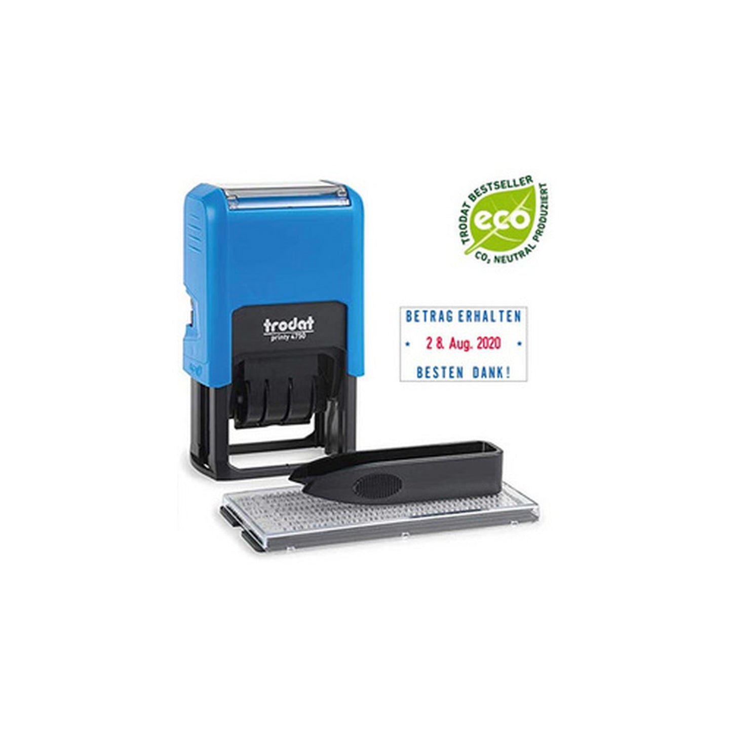 trodat Datumstempel Printy 4.0 4750 Typo Set, blau