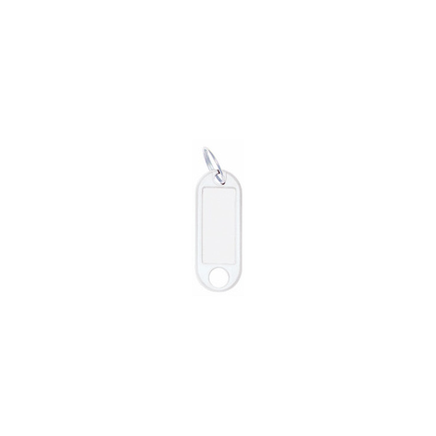 WEDO Porte-clés avec anneau, diamètre: 18 mm, blanc