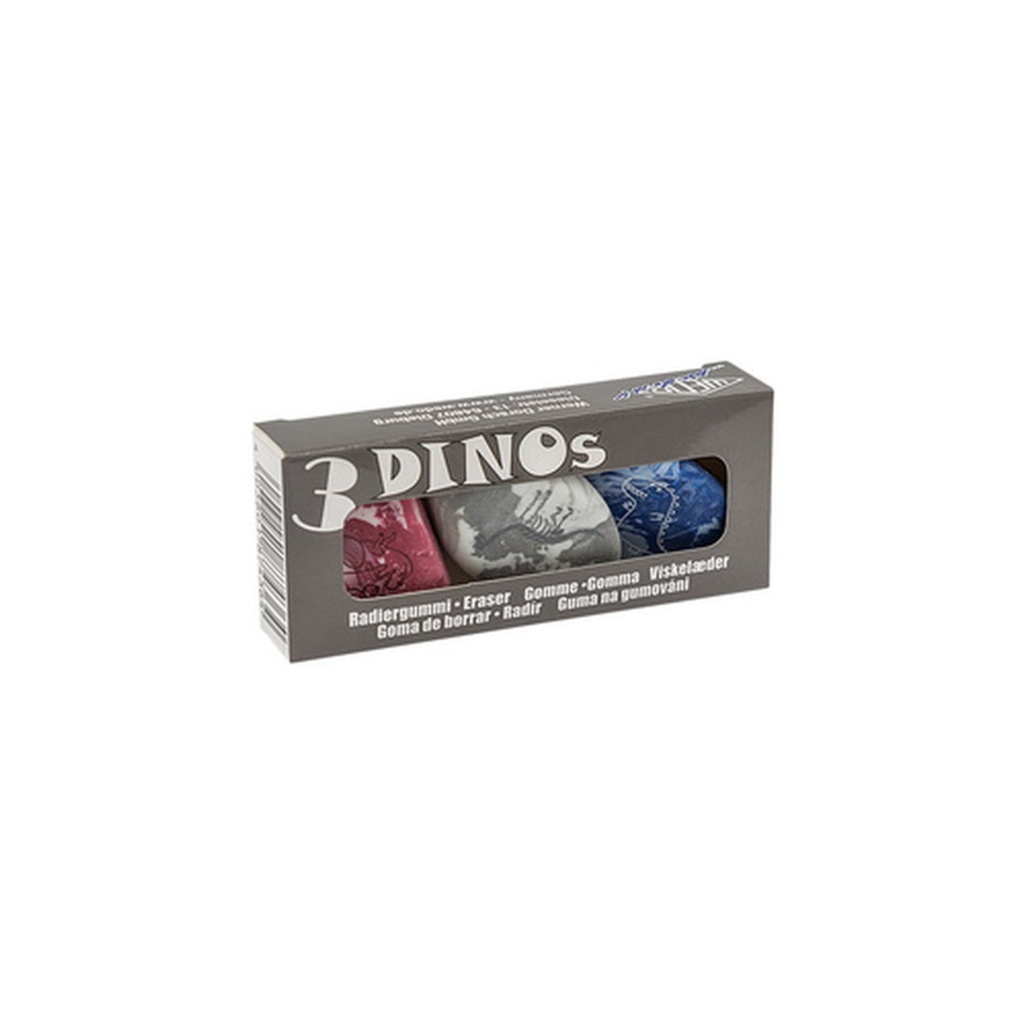 WEDO Gomme en plastique Pierre "DINO", set de 3