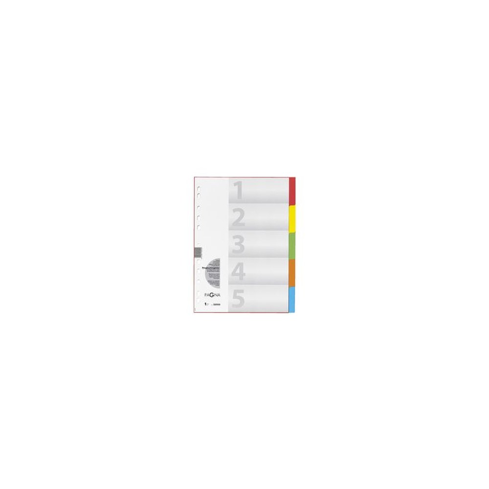 PAGNA Intercalaires en carton, A4, 10 touches, 5 couleurs