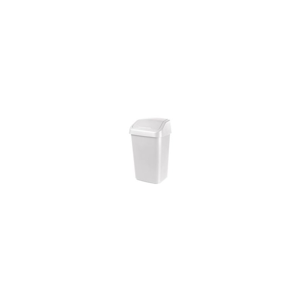 orthex Poubelle à couvercle basculant, 10 litres, blanc
