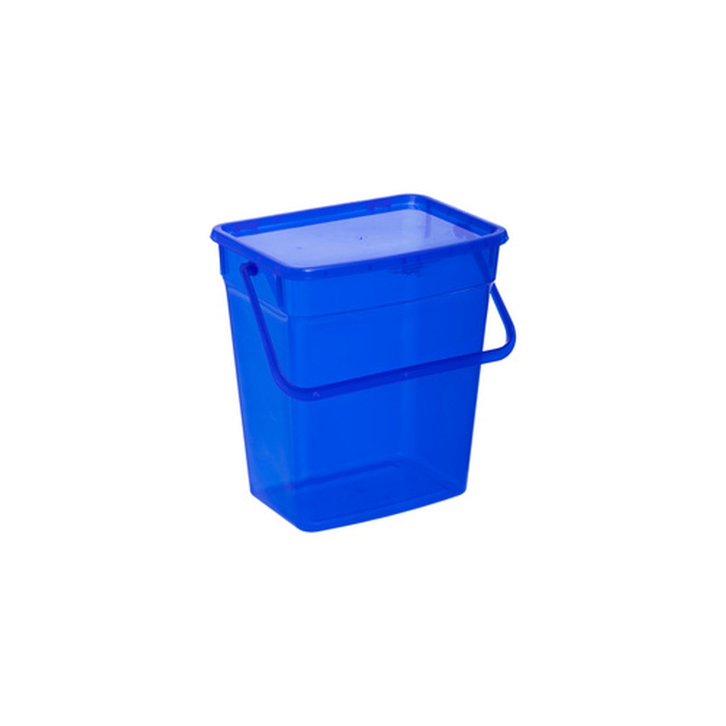 plast team Boîte à lessive, 10 litres, bleu transparent