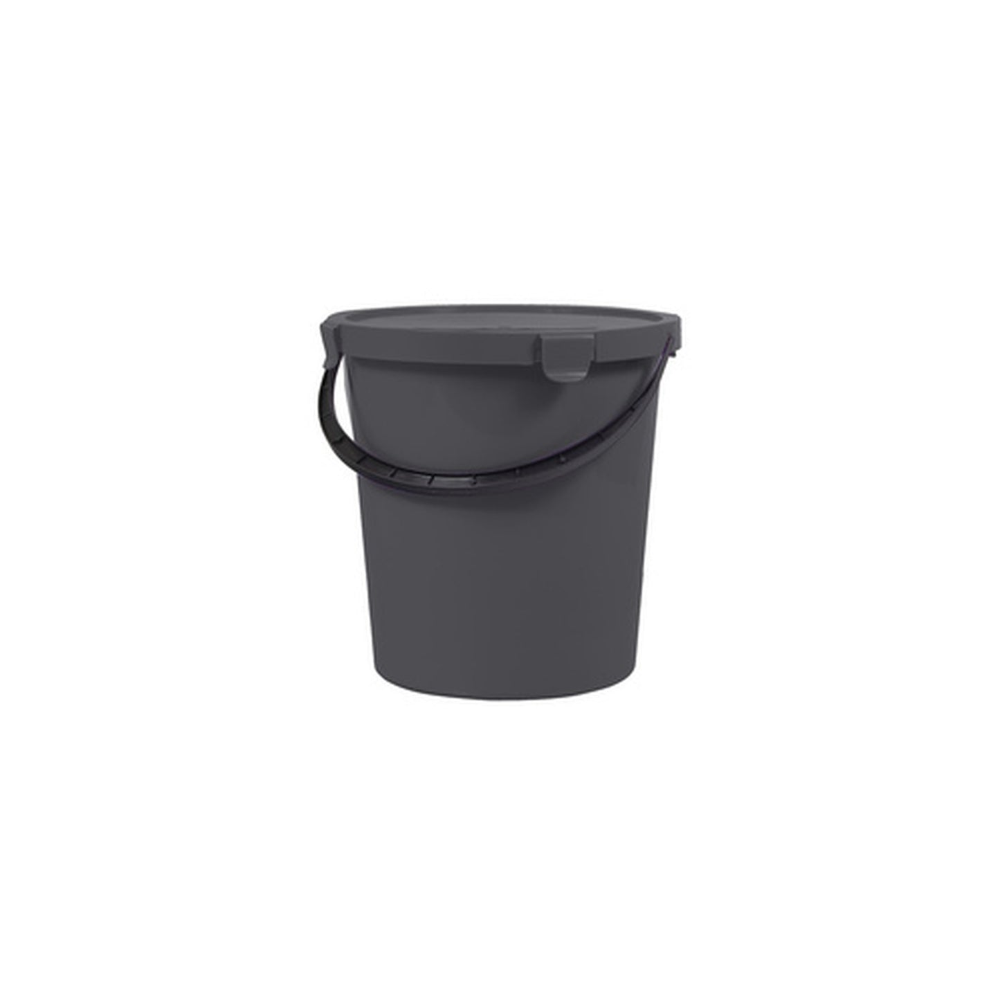 plast team Seau à cueillette avec couvercle, 5 L, gris foncé