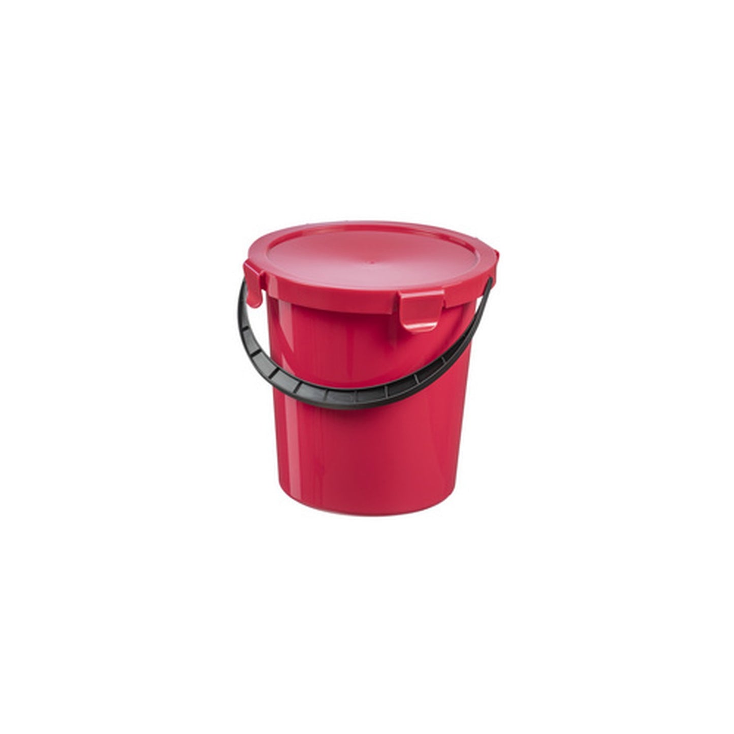 plast team Seau à cueillette avec couvercle, 5 L, rouge