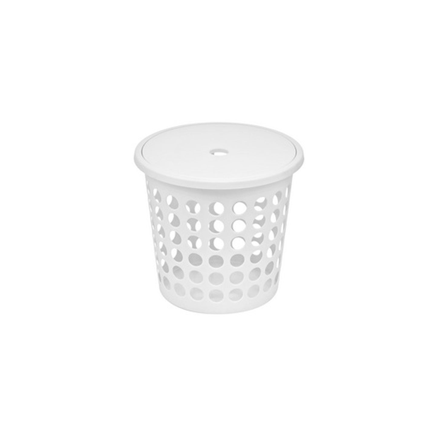 plast team Panier à linge SPRINGFIELD, 25 litres, rond,blanc