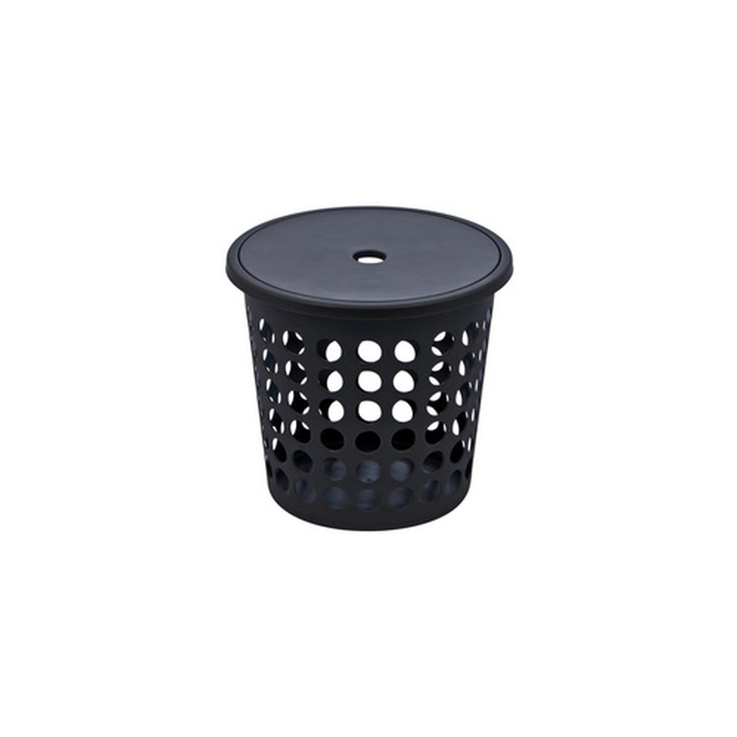 plast team Panier à linge SPRINGFIELD, 25 litres, rond, noir