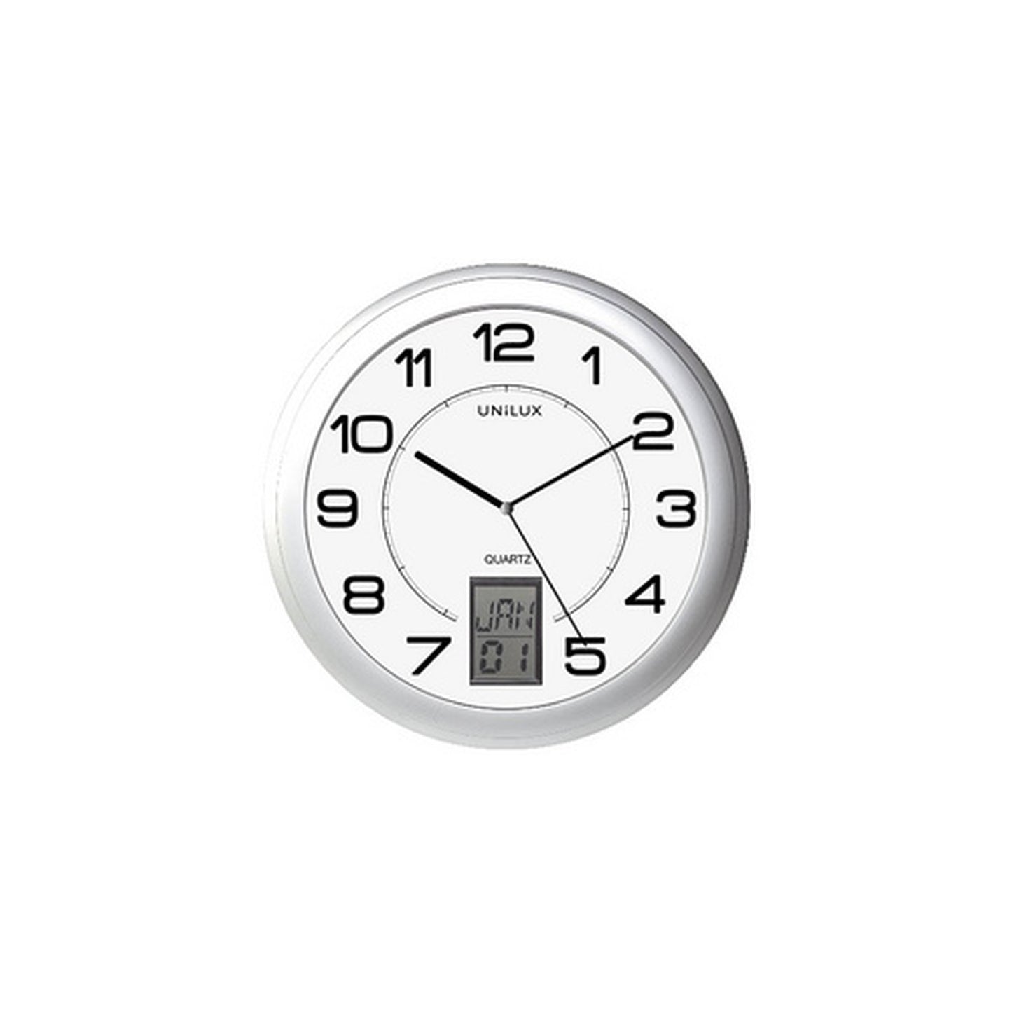 UNiLUX Horloge murale à quartz "INSTINCT", argent
