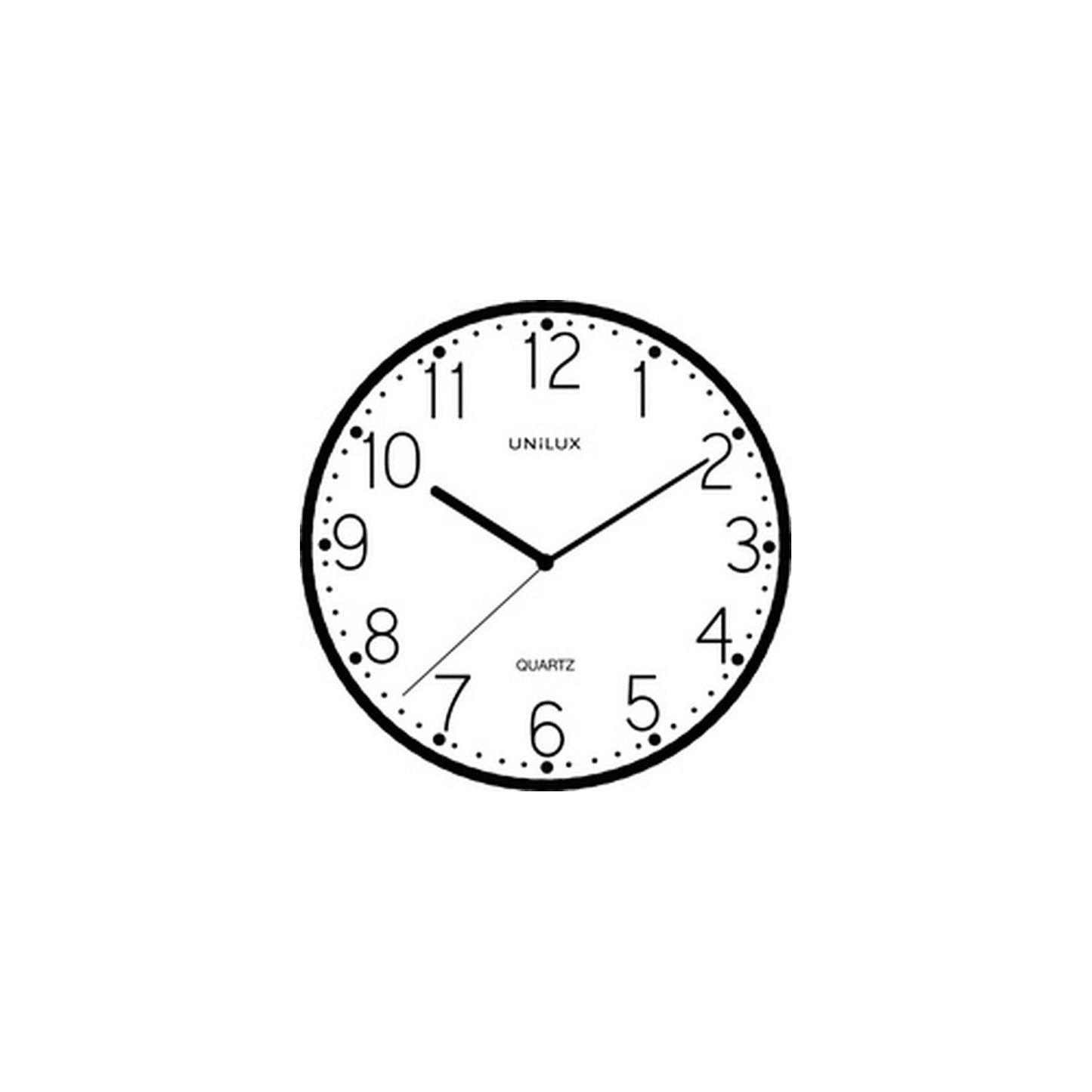 UNiLUX Horloge murale/horloge à quartz NESSY, noir