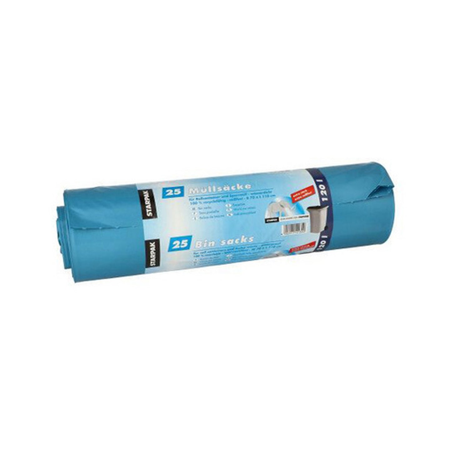 STARPAK Sac poubelle LDPE, 120 litres, jaune