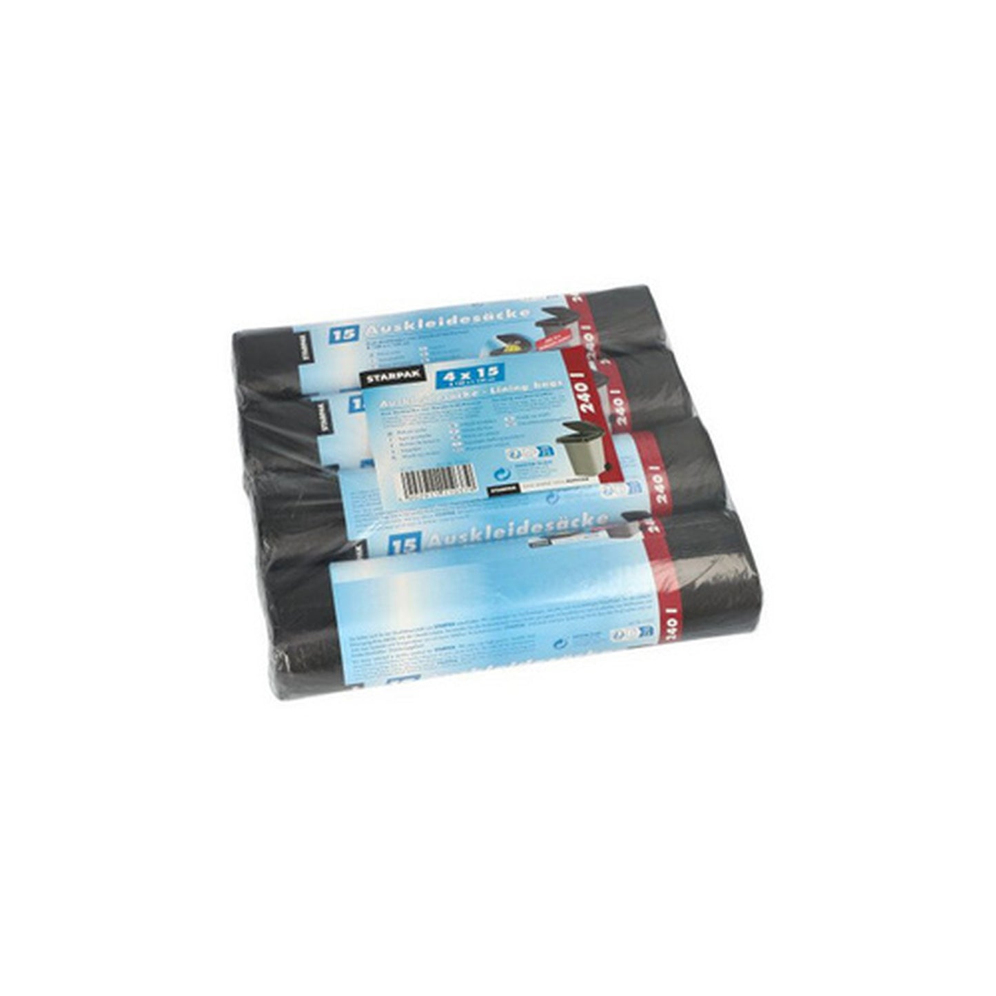 STARPAK Sac pour conteneur à ordures, noir, 240 litres