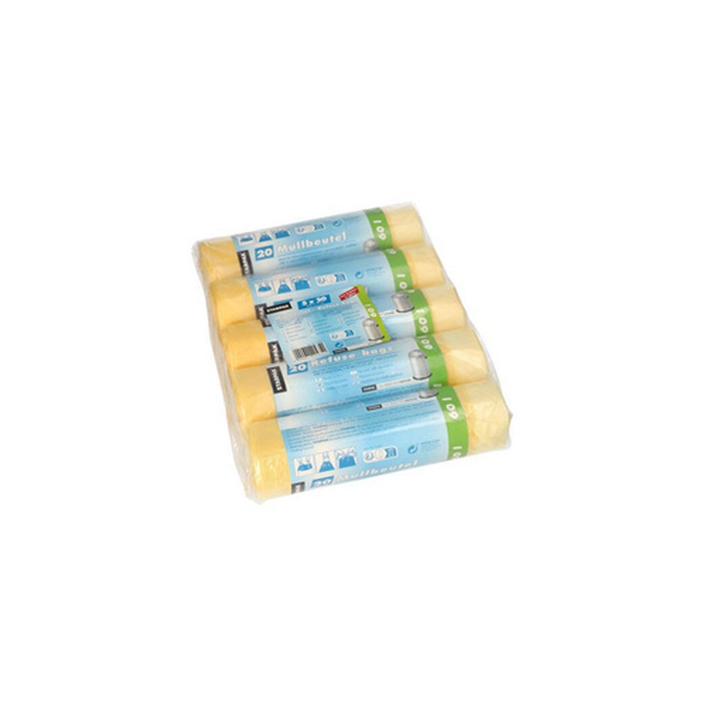 STARPAK Sac poubelle HDPE à liens coulissants, 60 litres