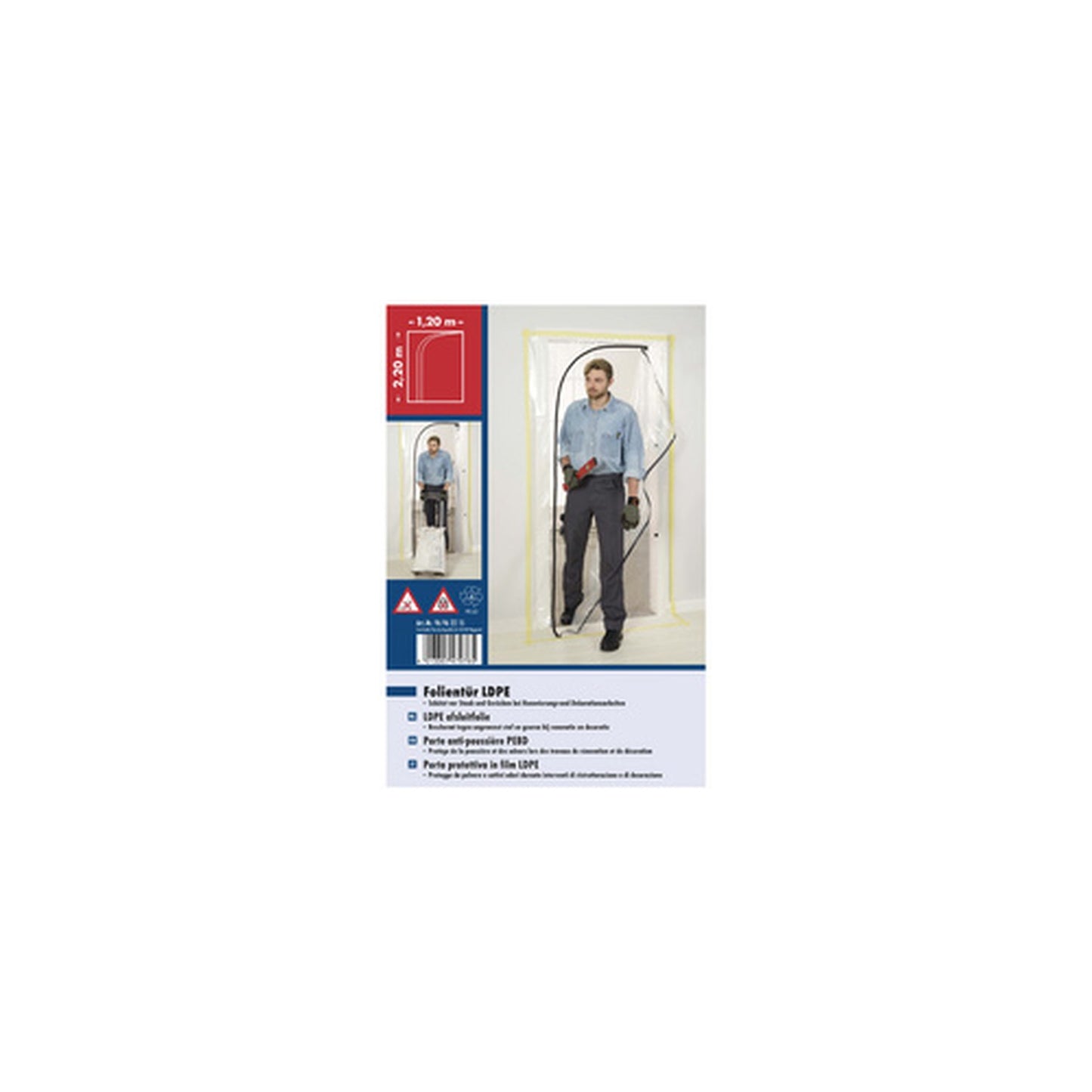 WESTEX Porte anti-poussière PEBD, (L)1.200 x (H)2.200 mm